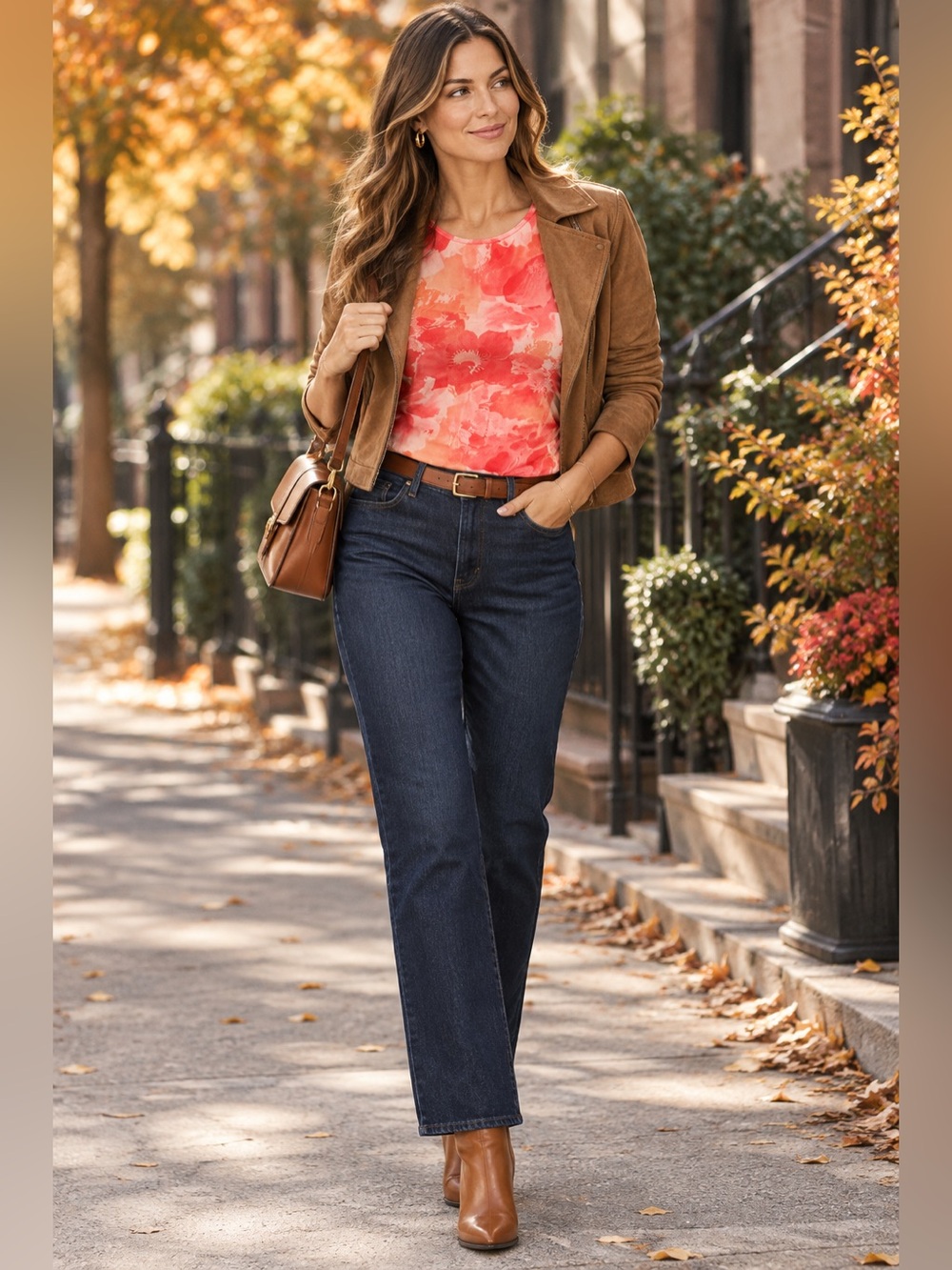 Floral Mesh Top | Sheer Ruched Hem Boho Romantic Orange Y2K Caution to the Wind